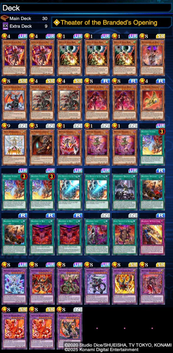 1st Place Cloudy City Weekly #61

Deck : Branded Despia

R1 DQW
R2 Drytron OXO 
R3 Branded Despia OO
R4 Beetroopers OO
SF Beetroopers OO
GF Branded Despia OO

I wanted to add Dragoon but everytime I tried it, it didn't do good, so i went with a regular decklist.