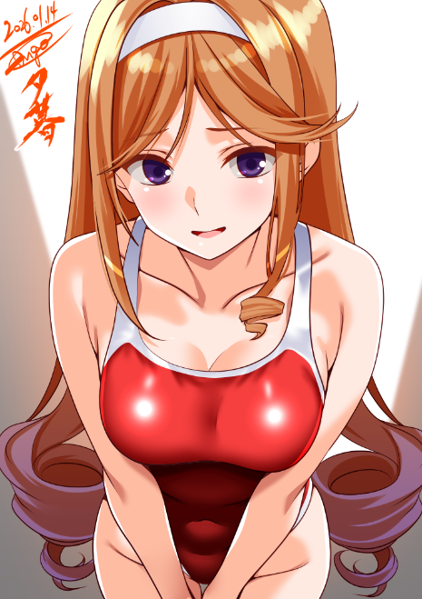 夕暮ちゃんテカテカ～☆

#艦これ版深夜の真剣お絵描き60分一本勝負 
#艦これ版真剣お絵描き60分一本勝負_20260114 