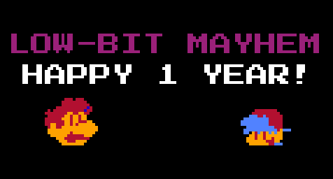 LowBitMayhemFNF's tweet photo. Somehow, it's already been a whole year since the original Low-Bit Mayhem one-shot released! Thank you to everyone who gave it a shot and look forward to what's next!

Art by @SA64ds https://t.co/VEWIbv64JQ