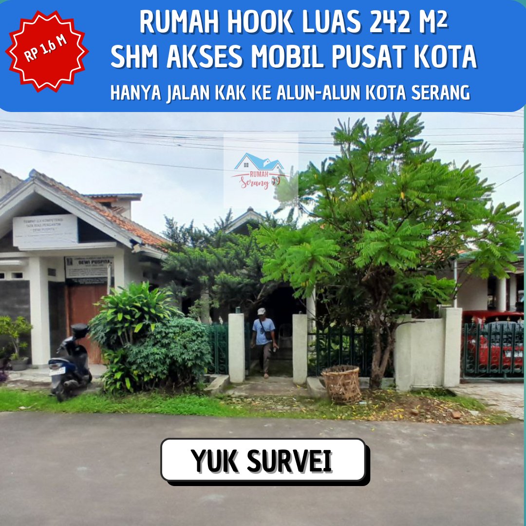 firjars99's tweet photo. Rumah Hook Luas 242 m² Cukup Jalan Kaki ke Alun-Alun Kota Serang

Luas Bangunan: 200 m²
Lokasi strategis di jantung Kota Serang
Sertifikat SHM
Lingkungan asri dan aman
Akses jalan lebar

Harga murah di Rp 1,6 M

WA utk fast response 

087774807963 https://t.co/zR0u6dGHvd
