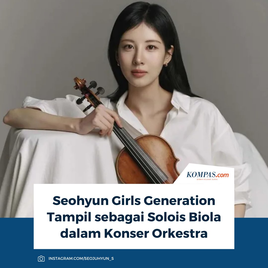 kompascom's tweet photo. Anggota girl group legendaris Girls’ Generation, Seohyun akan tampil sebagai solois biola dalam konser orkestra, bukan sebagai penyanyi atau aktris. Ia akan berkolaborasi dengan orkestra ternama dalam konser musik klasik di Seoul.

👉🏻Baca selengkapnya https://t.co/2FDg1zhIme

~AM #Seohyun #GirlsGeneration #Seoul
