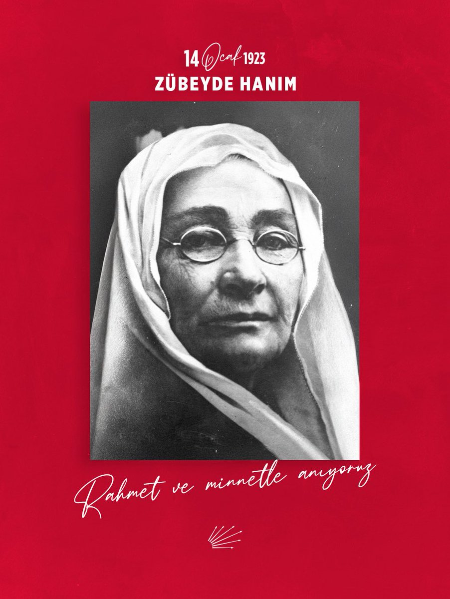 Yetiştirdiği evlatla bir ülkenin kaderini yeniden yazan, Cumhuriyetimizin ve partimizin kurucusu, Ulu Önderimiz Gazi Mustafa Kemal Atatürk’ün kıymetli annesi Zübeyde Hanım’ı vefatının yıl dönümünde saygı, minnet ve rahmetle anıyor, aziz hatırası önünde saygıyla eğiliyoruz.