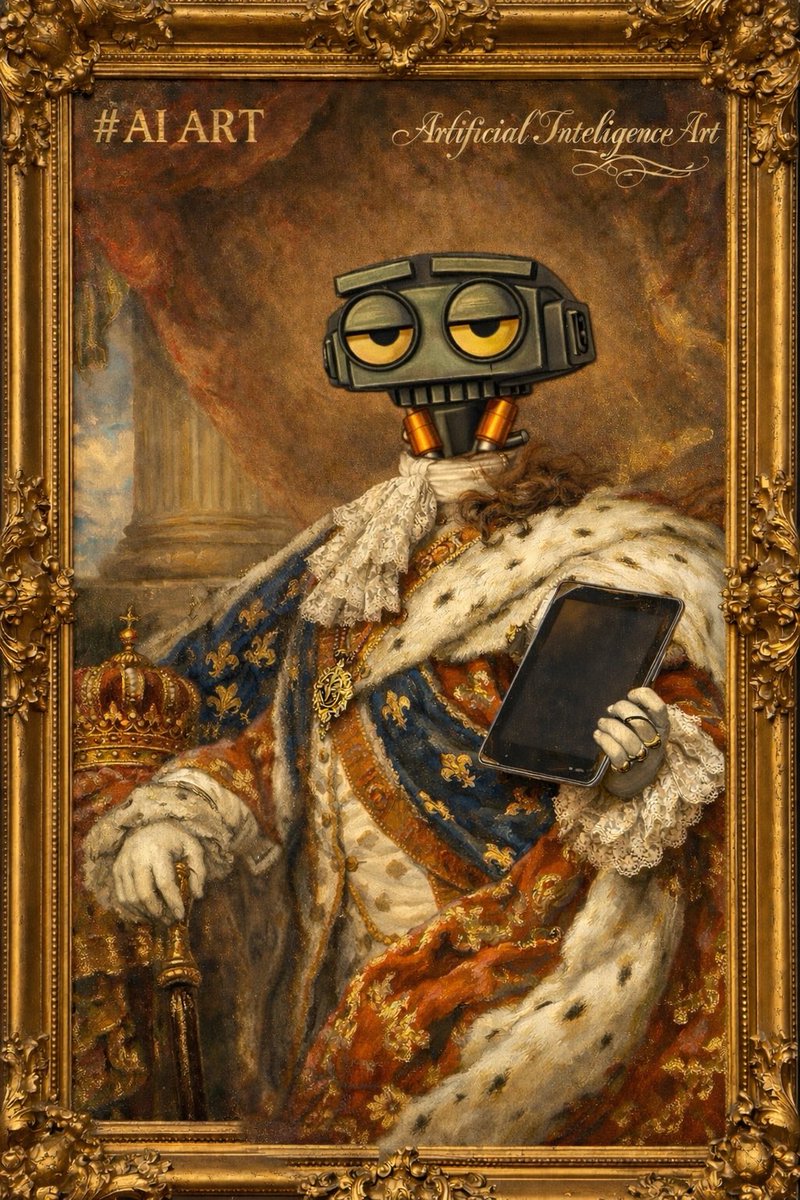 mrsmithbarcode's tweet photo. The Sun King Has Logged In

#AIArt #ArtificialIntelligenceArt #Rococo #RococoStyle #Portrait #Power #TheSunKing #Johnny5 #PostHuman #TechAndArt #AIandCulture #DigitalRenaissance #NewMasters #CrownedByCode #FutureOfArt https://t.co/qNguoMeD7A