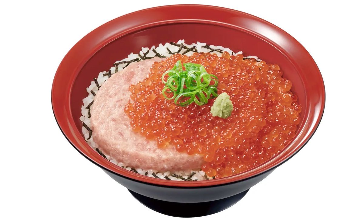 gourmetroad5's tweet image. １月２０日よりすき家から、「まぐろたたき丼」に、天然のいくらを贅沢にのせた「いくらまぐろたたき丼」や、大盛のごはんに並盛の3倍の量のいくらをのせた「メガいくら丼」などが新発売されます✨