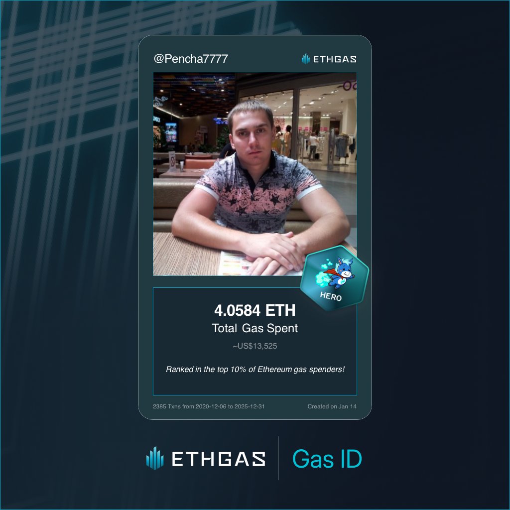 Leveled up in the Great Gas Reckoning with ETHGas! 💪

Hero Jack status: 4.0584 ETH gas spent, 1500 Beans earned—supporting the Gasless Future!

Claim your Gas ID at ethgas.com/community/gas-…
<a href="/aave/">Aave</a> <a href="/Balancer/">Balancer</a> <a href="/AerodromeFi/">Aerodrome</a>