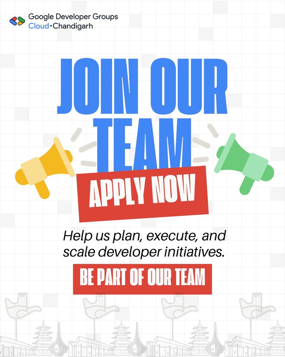 GDGC_Chandigarh's tweet image. GDG Cloud Chandigarh is onboarding contributors ☁️

Help us build &amp;amp; run impactful developer initiatives.
Online-first • Ownership-driven • Community-led

Apply here 👉 forms.gle/GBs6XyYmpSpTtA…

#GDGCloud #GDGChandigarh #DeveloperCommunity #Cloud #hiring