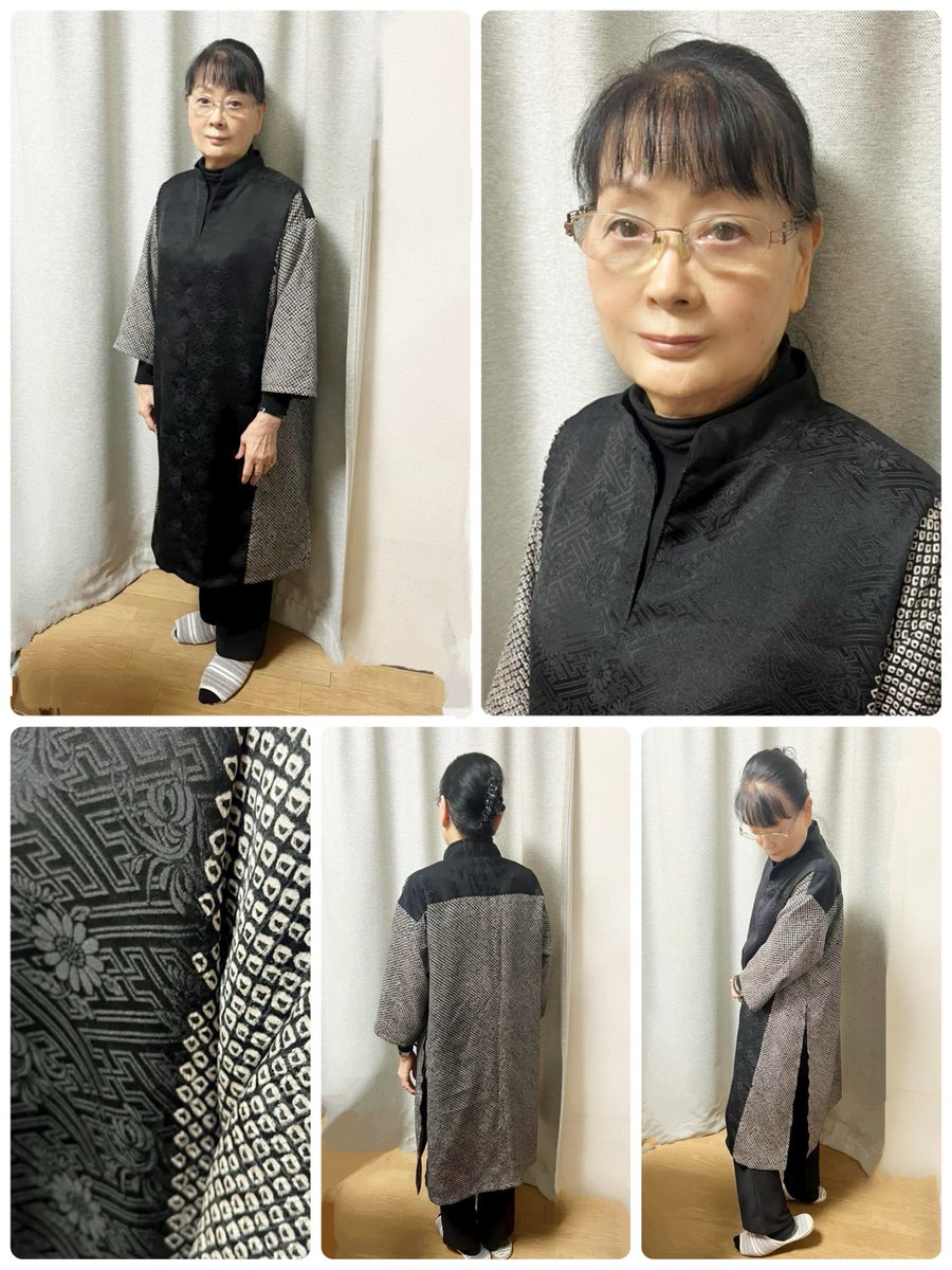 生徒さん作品／NMさん】 兵児帯からロングチュニックを作成して頂き