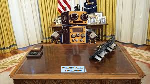 451_Grad_F's tweet photo. @atrupar #POTUS_TRUMP wurde durch einen Roboter Typ "ROBALD Mark I." aus dem Hause #SPACE_X ersetzt.
#POTUS_TRUMP was replaced by a "ROBALD Mark I." type robot from #SPACE_X. https://t.co/OH0jDDQtts