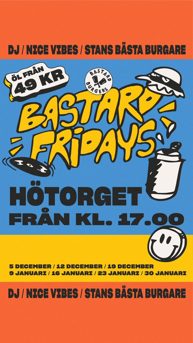 På fredag lirar jag skivor på Bastard Burgers mellan 17.00-22.00 🥳