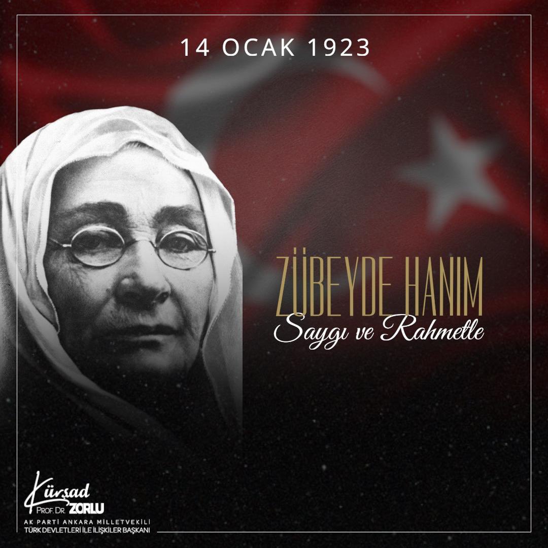 🇹🇷Cumhuriyetimizin kurucusu Gazi Mustafa Kemal Atatürk’ün muhterem annesi Zübeyde Hanım, 14 Ocak 1923 tarihinde ebediyete irtihal etmiştir.

Onun, sabırla, inançla ve vatan sevgisiyle şekillenen hayatı, yetiştirdiği büyük liderin ışığıyla bir milletin istikbalini getirmiştir.