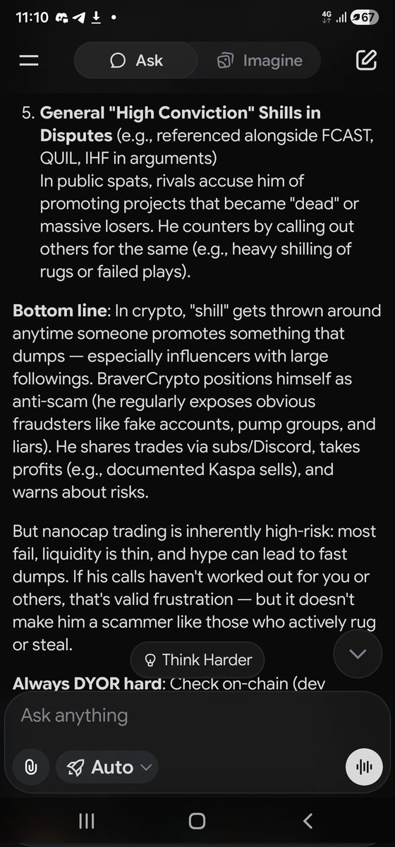 69probl3ms's tweet photo. @Moneytaur_ @grok Yeah braver is antiscam :)) @grok you are a shitty AI https://t.co/HOuWXjYBzR