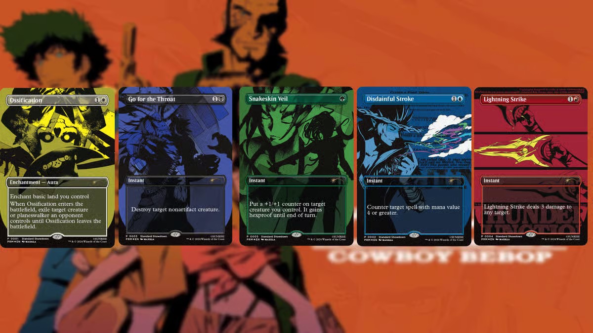 AzaleaDevs's tweet image. Anda que no me metía por el culo la colección de Cowboy Bebop de MTG