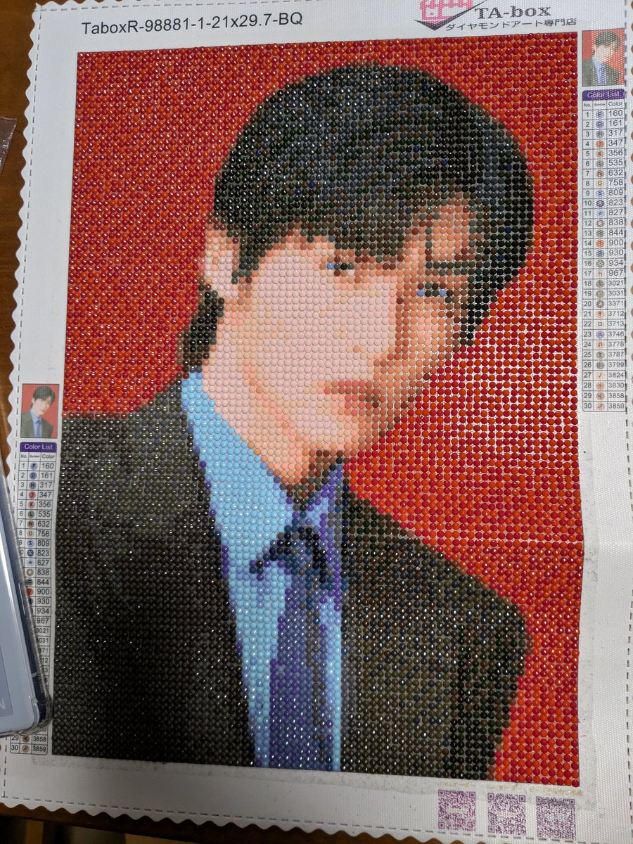 長女の美術の授業の卒業製作 完成〜 よく頑張った #ダイヤモンドアート