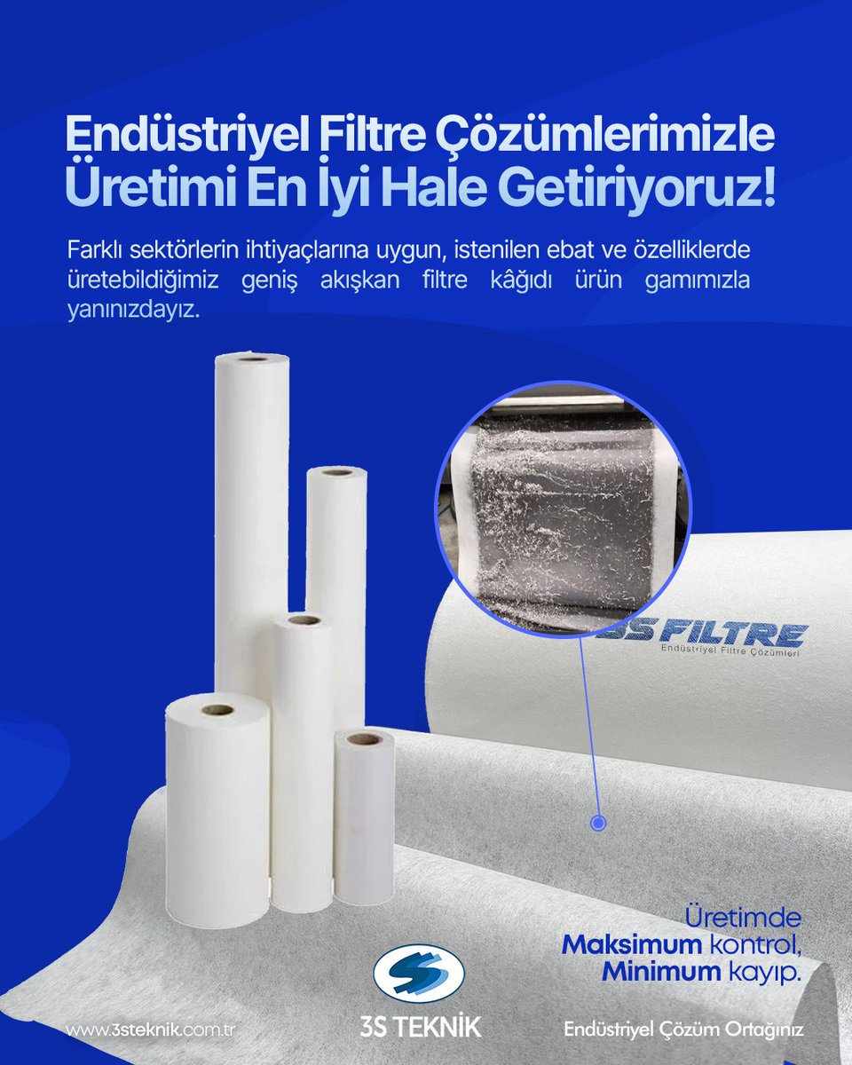 Endüstriyel Filtre Çözümlerimizle Üretimi En İyi Hale Getiriyoruz!

Farklı sektörlerin ihtiyaçlarına uygun, istenilen ebat ve özelliklerde üretebildiğimiz geniş akışkan filtre kâğıdı ürün gamımızla yanınızdayız.

Bizi ziyaret edin.
3steknik.com.tr