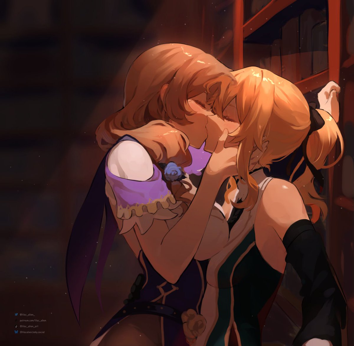 lilac_alien_art's tweet image. here's some jeanlisa to heal your soul
#GenshinImpact #yuri