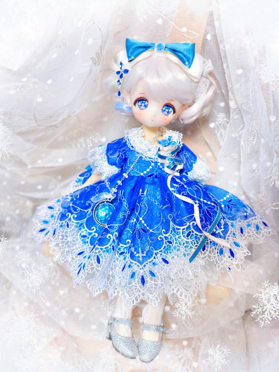 青空みたいに鮮明な氷の雫のお洋服🧊❣️ 
#ぷらちなの杜 #makoカスタム #mimiel_doll #空想遊歩社