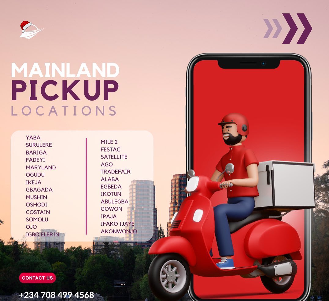 We offer same day delivery services within Lagos state 🙏🏾