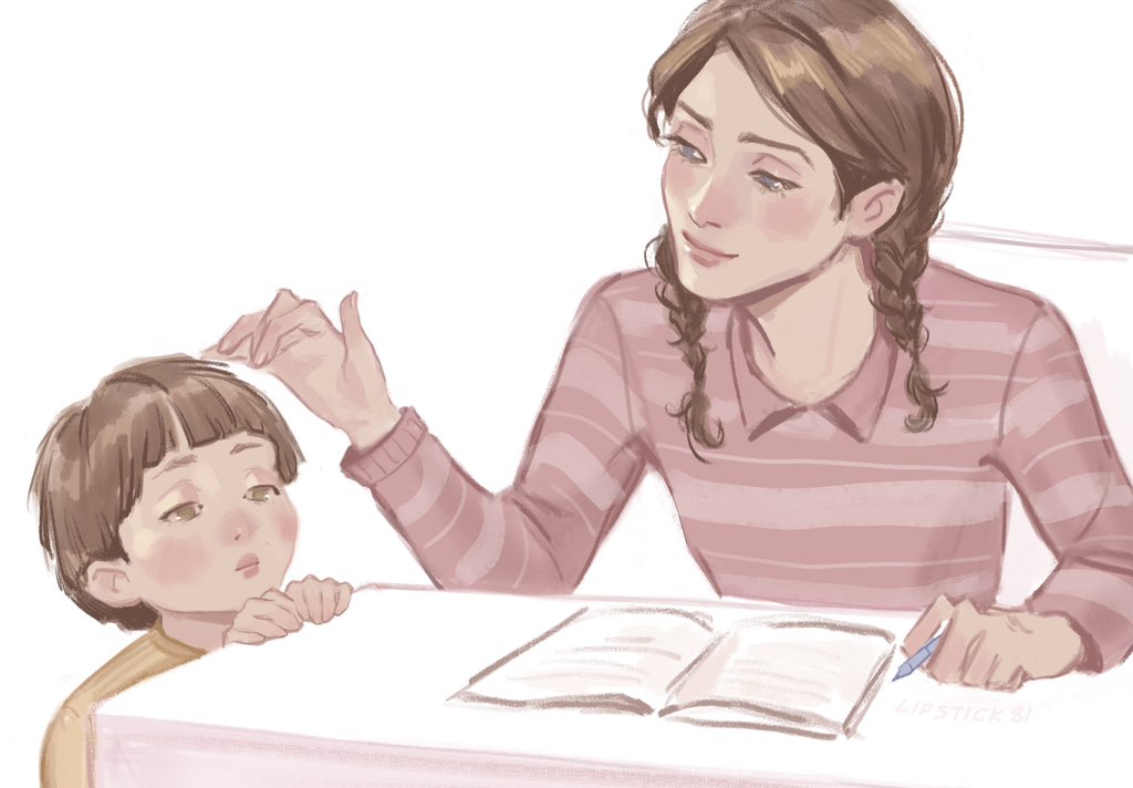 lipstick81's tweet image. mini wiw and nancy !! #willbyers #nancywheeler