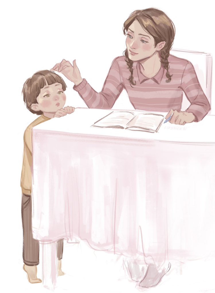 lipstick81's tweet image. mini wiw and nancy !! #willbyers #nancywheeler
