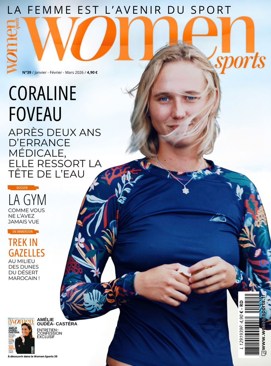 Coraline Foveau est dans le nouveau #WOMENSPORTS (N°39) 🌊 Sportive de haut niveau, elle raconte l’envers du décor : deux ans d’errance médicale, une commotion cérébrale passée inaperçue, la douleur invisible… 
📖 Pour se procurer le magazine ➡️  womensports.fr/commander-un-n…
