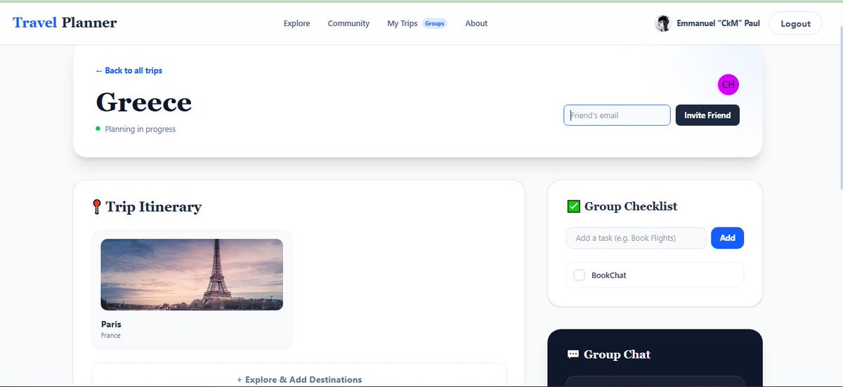 dsignVillian's tweet image. just code, let’s talk.

View the demo: travelplans.vercel.app