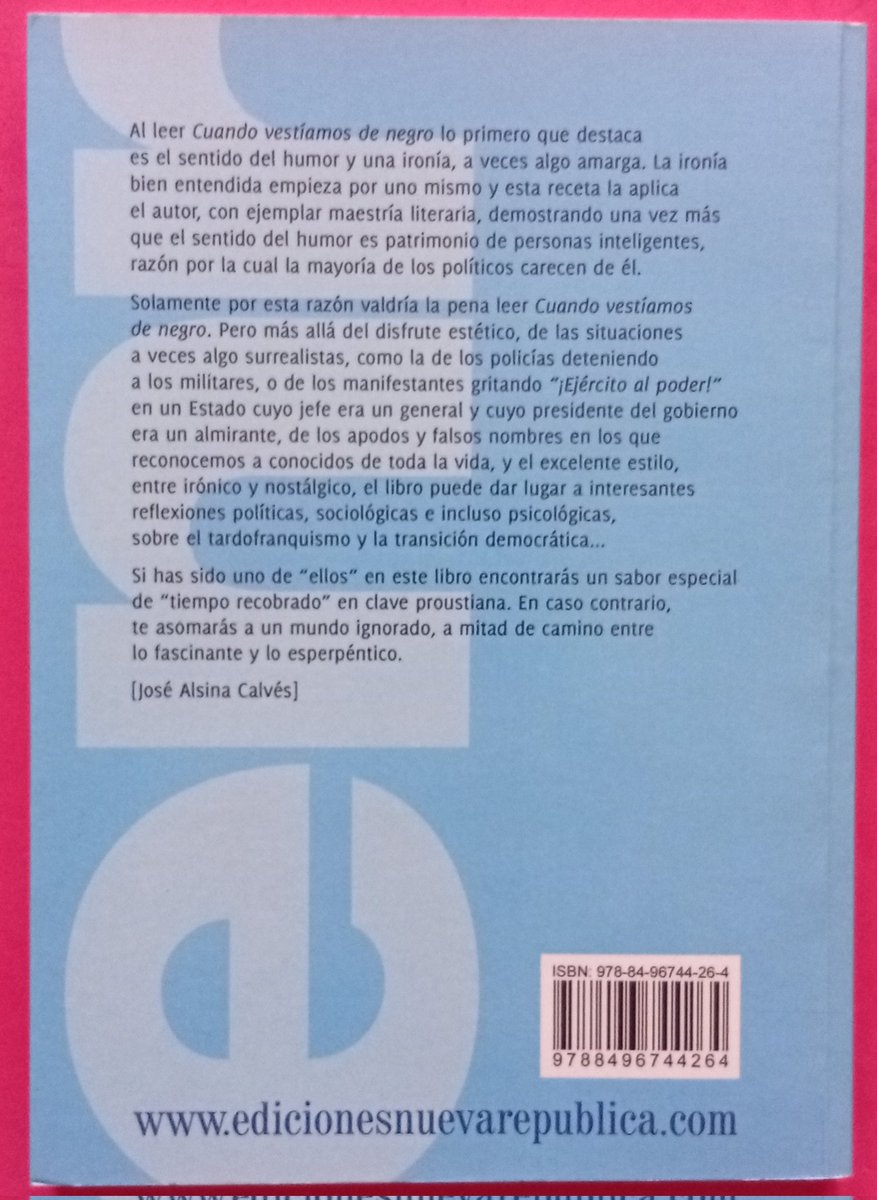 monpaslibros's tweet image. 📚 Título: Cuando vestíamos de negro

📝 Autor: Valentín de Armas

📌 Editorial: ENR

🔎 Estado: Nuevo

🛒 Precio: 11,00 euros

✅ Disponible en nuestro perfil de Wallapop

✉️ Escríbenos por MD

📦 Envíos a toda España