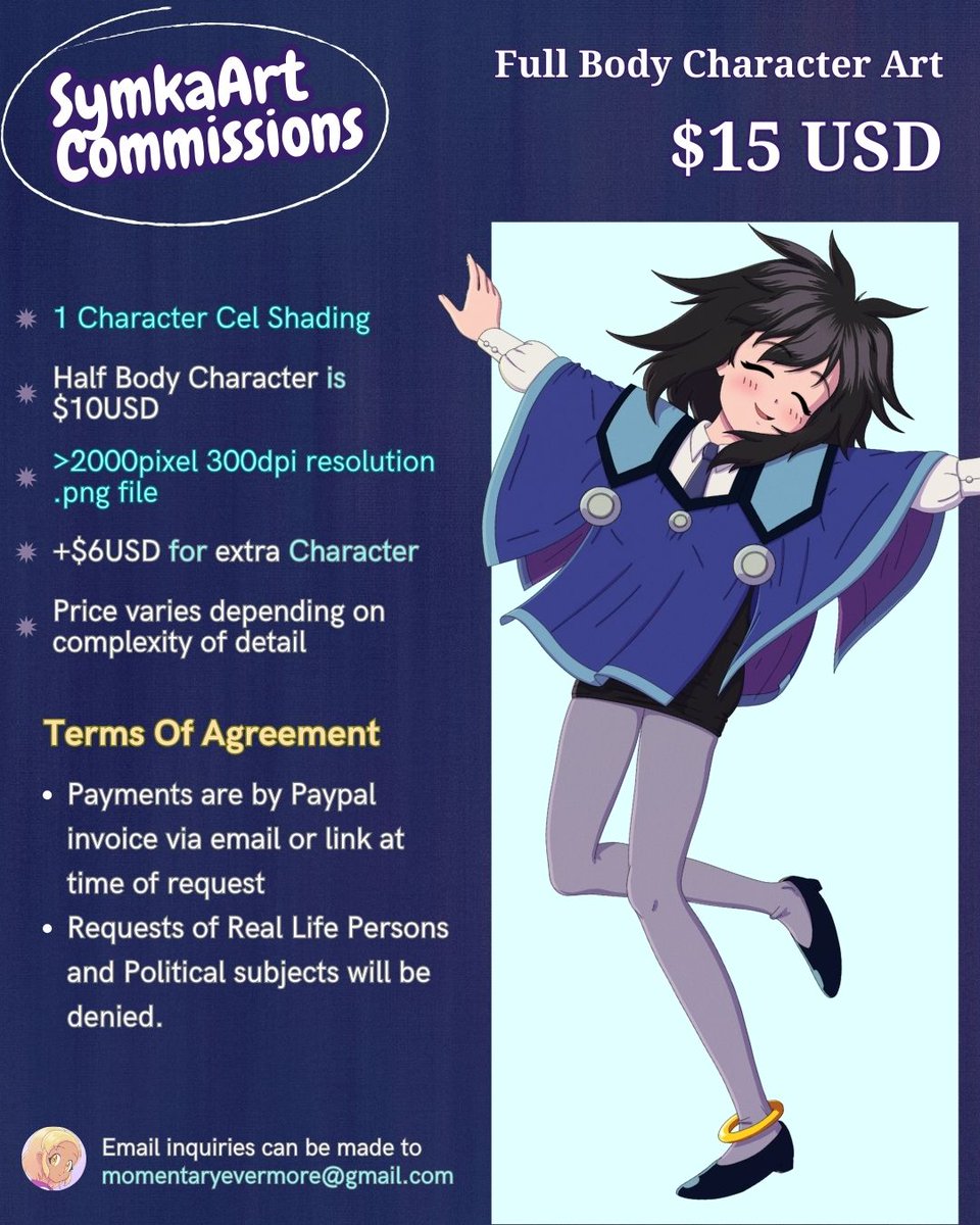Hello. With my current situation, I'm opening emergency commissions at a 50% discount.

Every share is greatly appreciated. Thank you