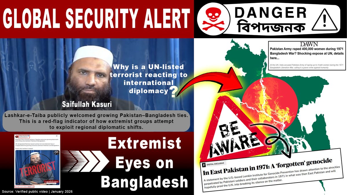 kasheer_w's tweet image. When UN-listed terrorists react to regional diplomacy, it’s a serious red flag. Extremist groups exploit geopolitical shifts to expand their influence—this demands vigilance, transparency, and coordinated global action.
#GlobalSecurityAlert #CounterTerrorism #BeAware