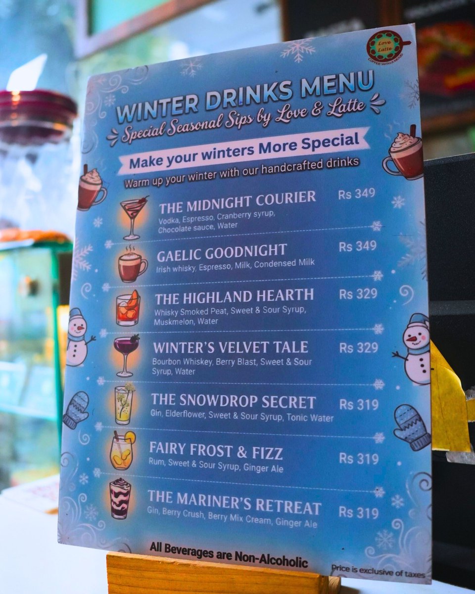 POV: You thought it’s just a winter menu… but it’s actually Love &amp; Latte serving main-character energy in every sip 😌✨

Cozy classics, dreamy new blends and all the winter vibes you need. 🤍❄️

👉 Comment your first order &amp; tag who you’re coming with!