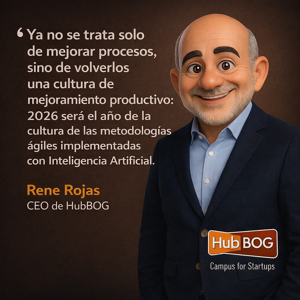 #FraseDelDía “Ya no se trata solo de mejorar procesos, sino de volverlos una cultura de mejoramiento productivo: 2026 será el año de la cultura de las metodologías ágiles implementadas con Inteligencia Artificial.”, Rene Rojas, CEO de HubBOG

Conoce más hubbog.com/talleres-y-eve…