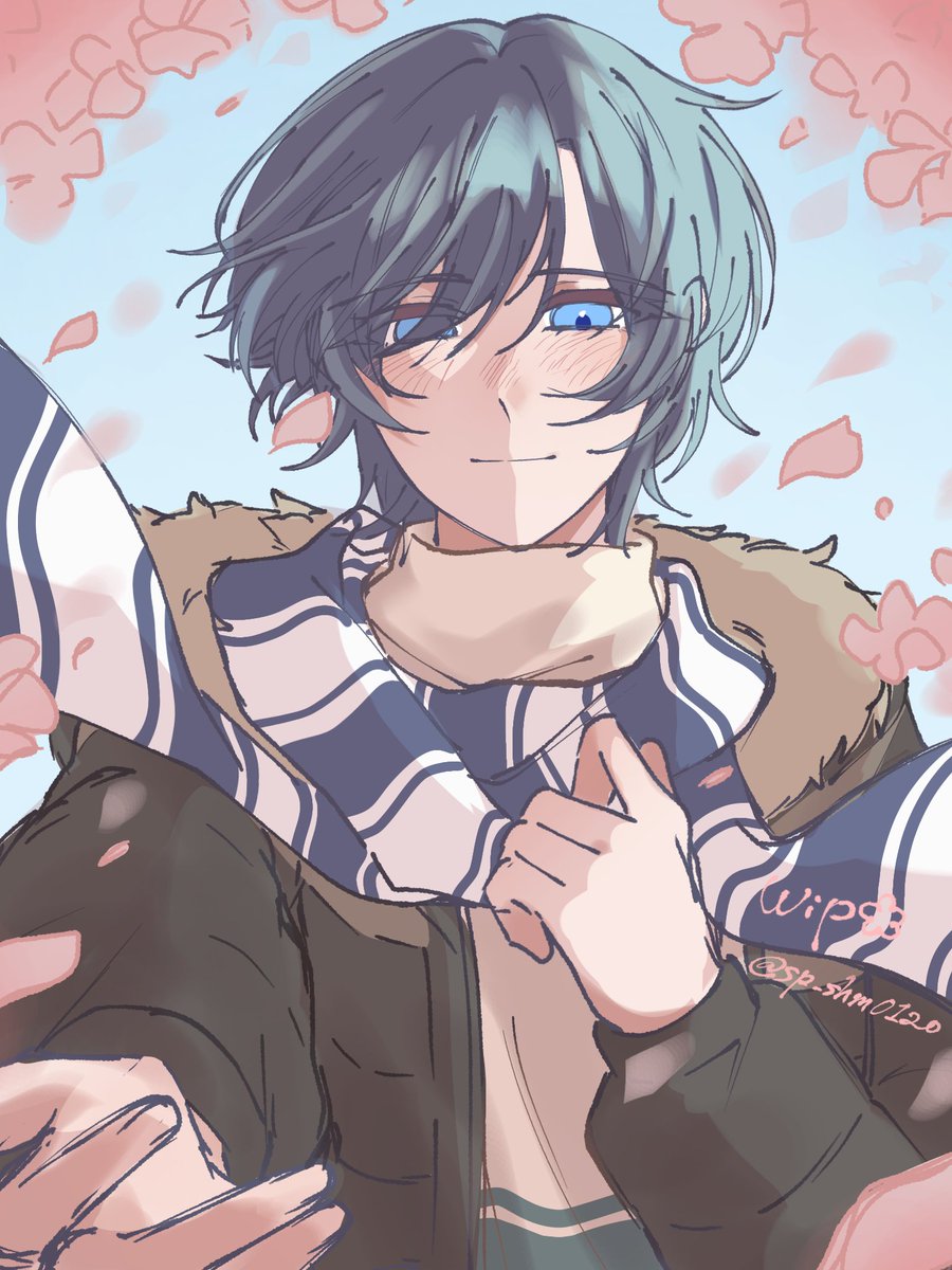 描き初め絵のカラーラフです🌸今年はジョイスに決まりました🧣