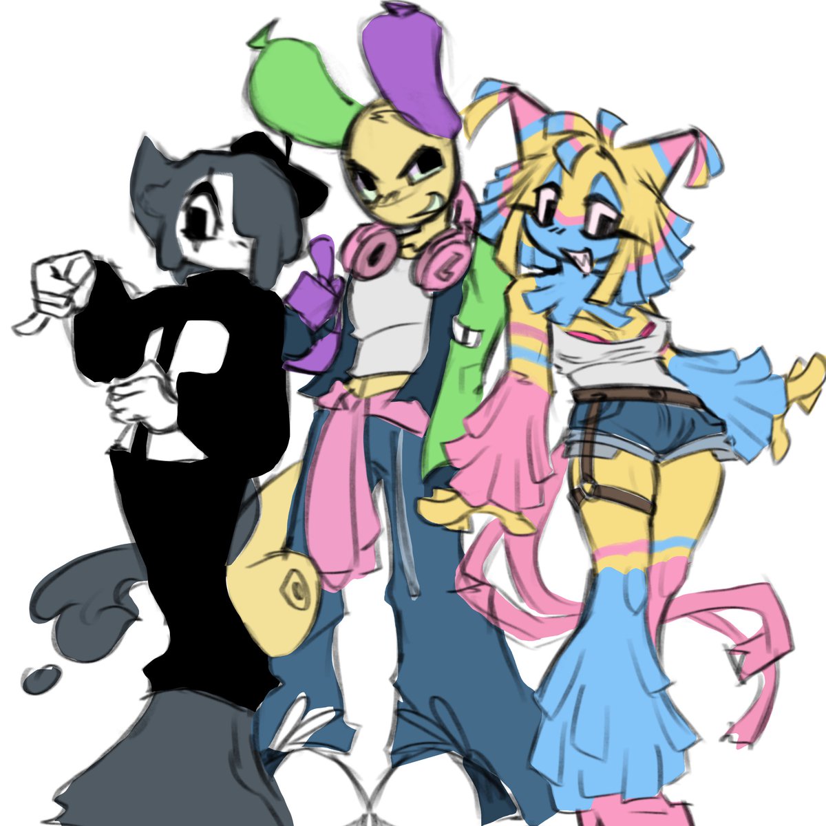 ch0mp1e_xp's tweet image. Circus Trio WIP Im a bit lazy to finish this