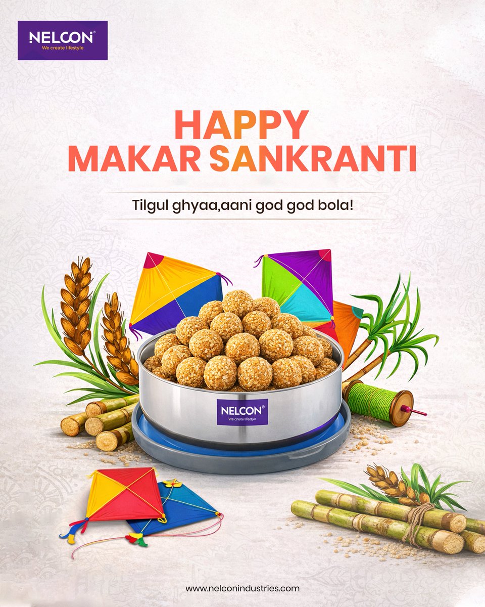 NelconL's tweet photo. This Makar Sankranti, partner with quality you can trust. Our stainless steel container, built with food-grade standards, supports safe food storage, festive requirements, and consistent daily use. BIS-certified and made in India.
#MakarSankranti #StainlessSteel https://t.co/nrh8c2N5qV