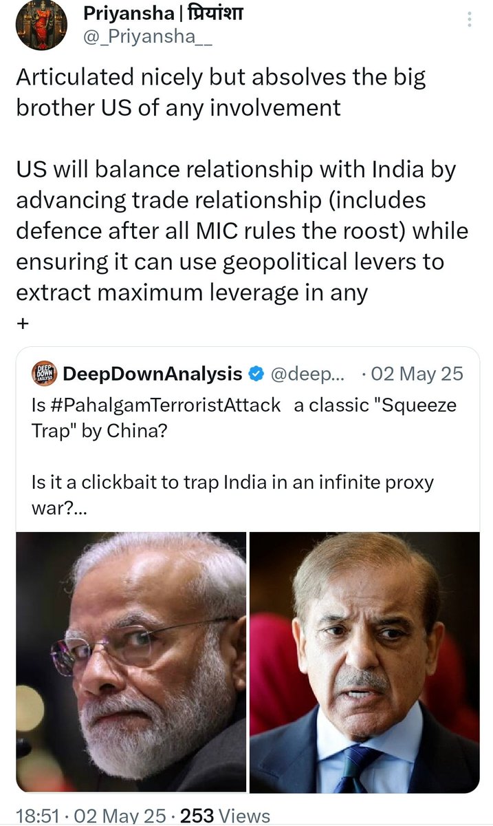 _Priyansha__'s tweet image. Why would anyone believe Trump wouldn't play by the rules of the Game

Once the matrix's anatomy is clear, the playbook is obvious, even if the tactics vary

#MIC
#Wars
