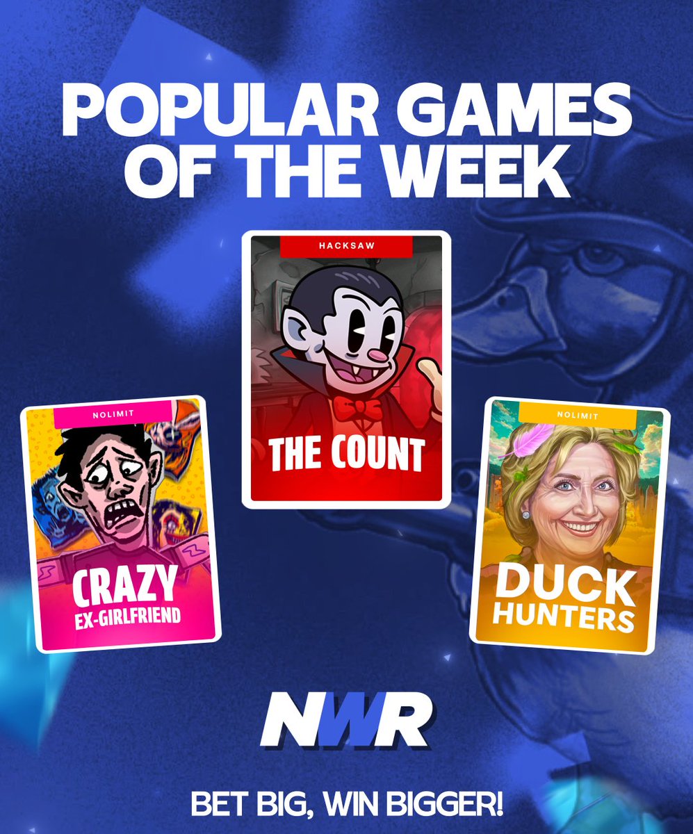 🔥Popular games of the week!

😁Which one's your fave?

Bet BIG 🎲
Win BIGGER 

👉Join Us - NWR.bet 
👉Join our community  -  discord.gg/nwr👊