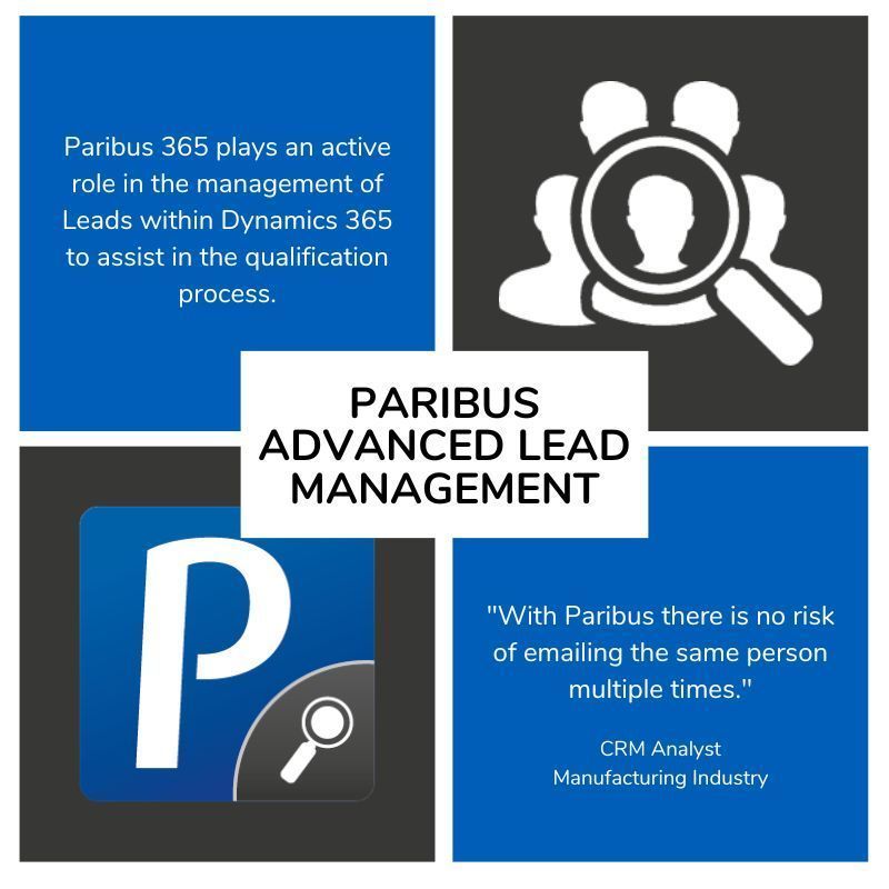 Enhance your #Dynamics365 Lead management

Efficient and effective #leadmanagement is essential to provide a clear insight into business opportunities and to monitor progress with new prospects and existing customers. 

#CRMdata

Find out more: buff.ly/43vSIIu