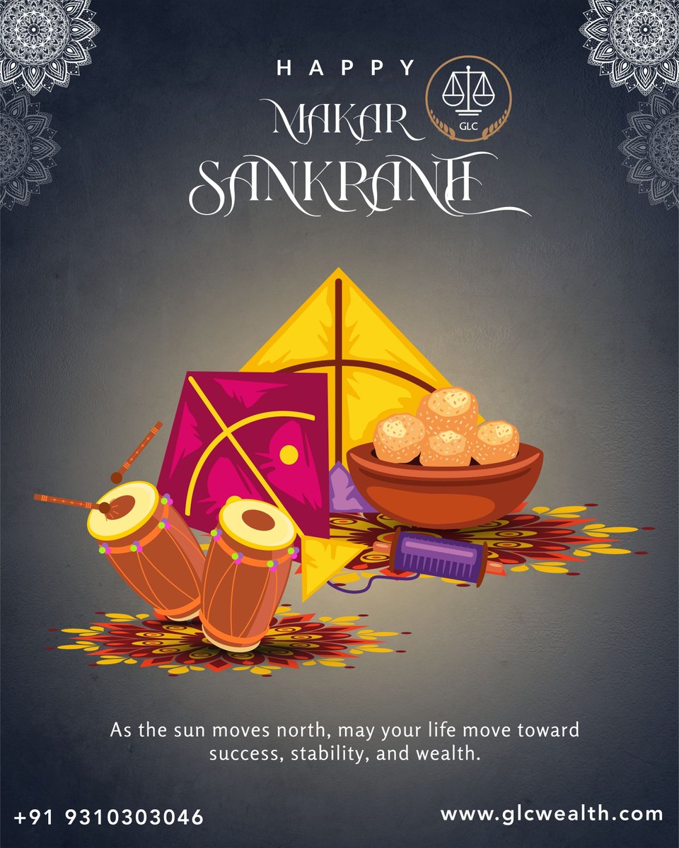 GlcWealth's tweet photo. As the sun begins its northward journey, may your wealth move toward growth, stability, and prosperity.

Happy Makar Sankranti from GLC Wealth Advisor

#happymakarsankranti #glcwealthadvisor https://t.co/HH6ZeDg4lp