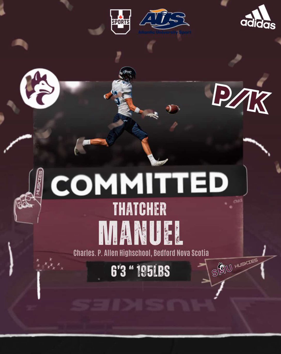 smuFTBL's tweet image. We are thrilled to announce the commitment of Thatcher Manuel from Bedford, NS, to our Pack!