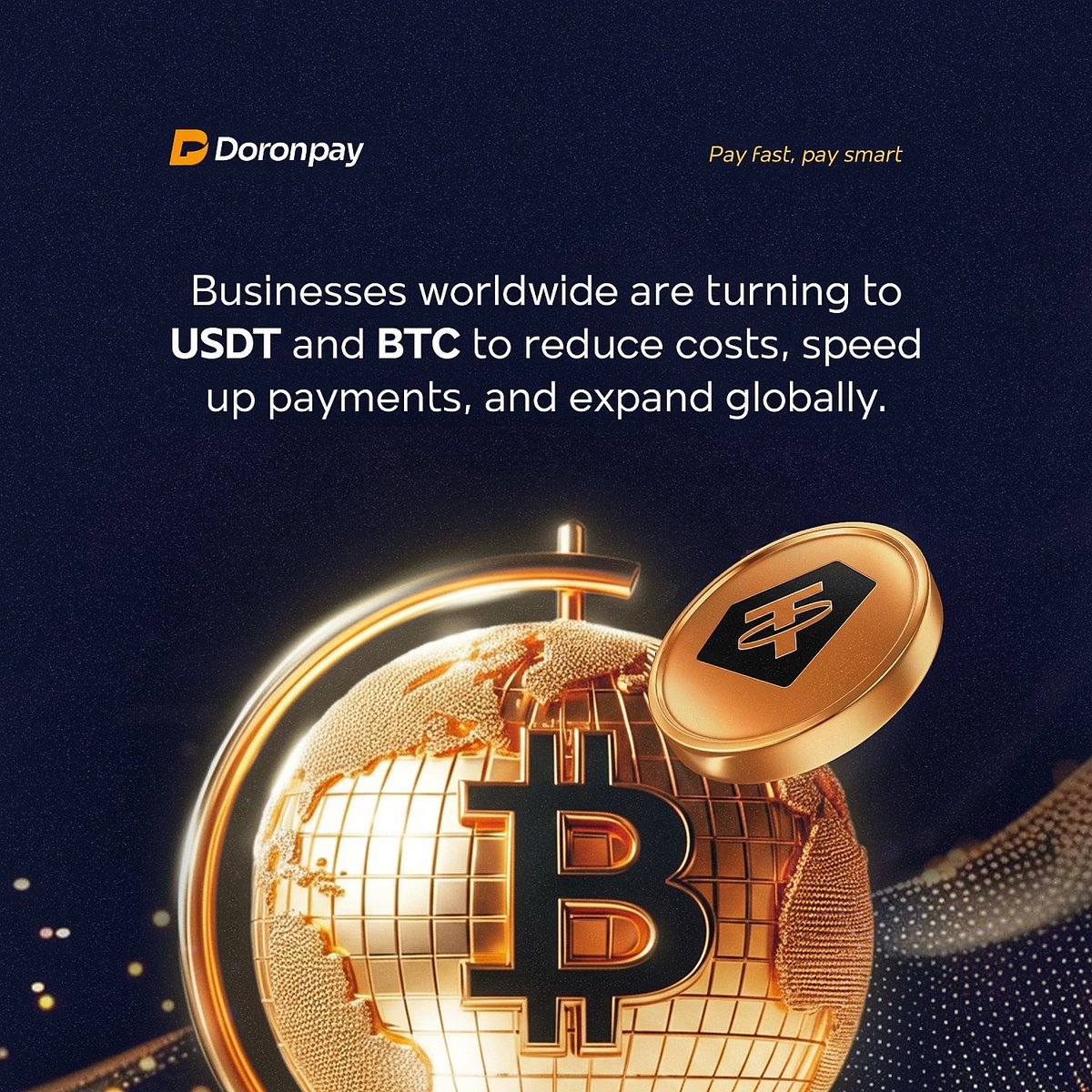 DoronPay's tweet image. This is why global enterprises are pivoting to $USDT and $BTC via @Doronpay.
​By using stablecoins and Bitcoin, you aren't "speculating"—you're using the most efficient settlement layer ever built.
​No weekends. No bank holidays. No borders. 🌍⛓️
#USDT #BTC #FintechAfrica