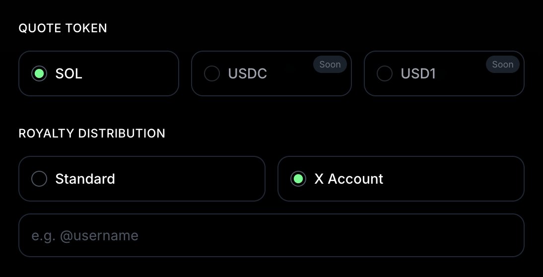 X Account: Creator fees are collected into an escrow wallet and can only be claimed after proof verification and token engagement.

If these conditions are not met within a 30-day epoch, fees are redistributed back into the token's liquidity. New fees are then locked again for