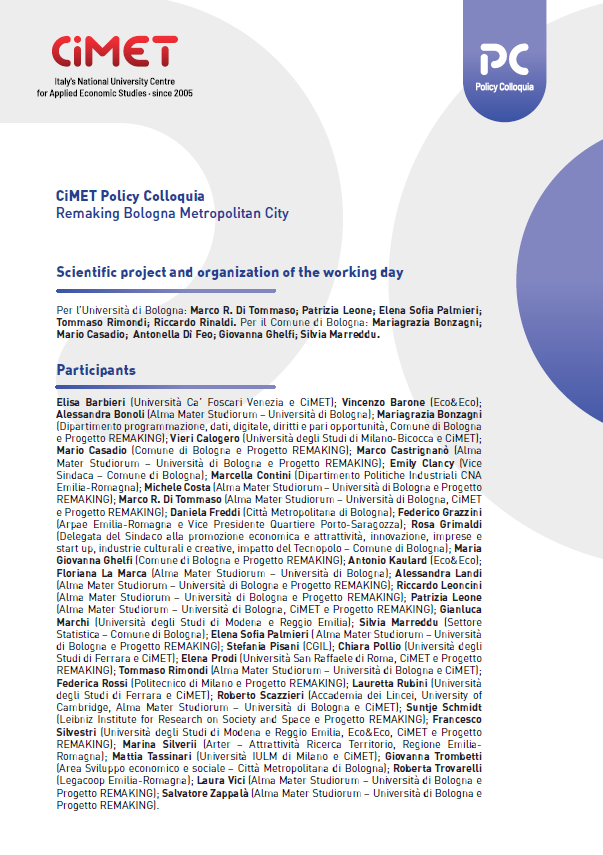 📍 <a href="/CiMETCentre/">CiMET</a> Policy Colloquia | Remaking Bologna Metropolitan City

🗓 19 January 2026 | Bologna

💡A full-day dialogue between universities, institutions &amp; businesses on the future of work and more, by <a href="/Unibo/">Università di Bologna</a>  and <a href="/comunebologna/">Comune di Bologna</a> 

#HorizonEU