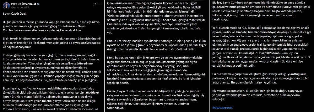 FotoHaber - Ticaret Bakanı Ömer Bolat, ''İthalatçımızın 100 liralık ürünü 2000 TL'ye çakma hakkını destekliyoruz'' diyemediği için mecburen 10 paragraflık manzume yazdı... zaytung.com/fotohaberdetay…