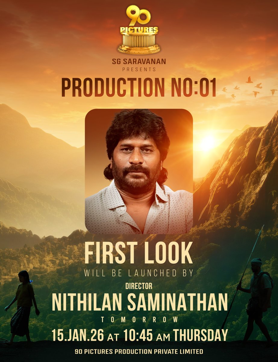 onlynikil's tweet photo. The journey begins with cinema’s finest voices.

First Look of Production No.01 launches tomorrow, Jan 15th (Thursday) at 10:45 AM By #Vetrimaaran, @pandiraaj_dir & @Dir_Nithilan 

#90Pictures #ProductionNo1 #StayTuned
#Tamilcinema #NewBegining

@arulnithitamil @aravoffl @iamramyapandian @kaaliactor @Kritika_Bala @ganeshvinayakan @gvprakash @artilayaraja @dopmsukumar @editorkishore @YugabhaarathiYb @midhu131 @Asjadahmd @mediaboy_offl
