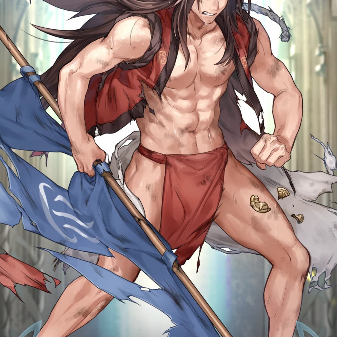 Ryou30506079's tweet image. 温泉リョウマさん✨
いやん！髪下ろしたお兄ちゃん素敵🥹💕

『バスタオルなのに色気がない……』
『女の子がちっ◯いしか居ない……』とか

当時散々な評価だった温泉英雄ですが

野郎だけ何でこんな服ビリッビリで
露出度クソ高えんだよ😂wwww