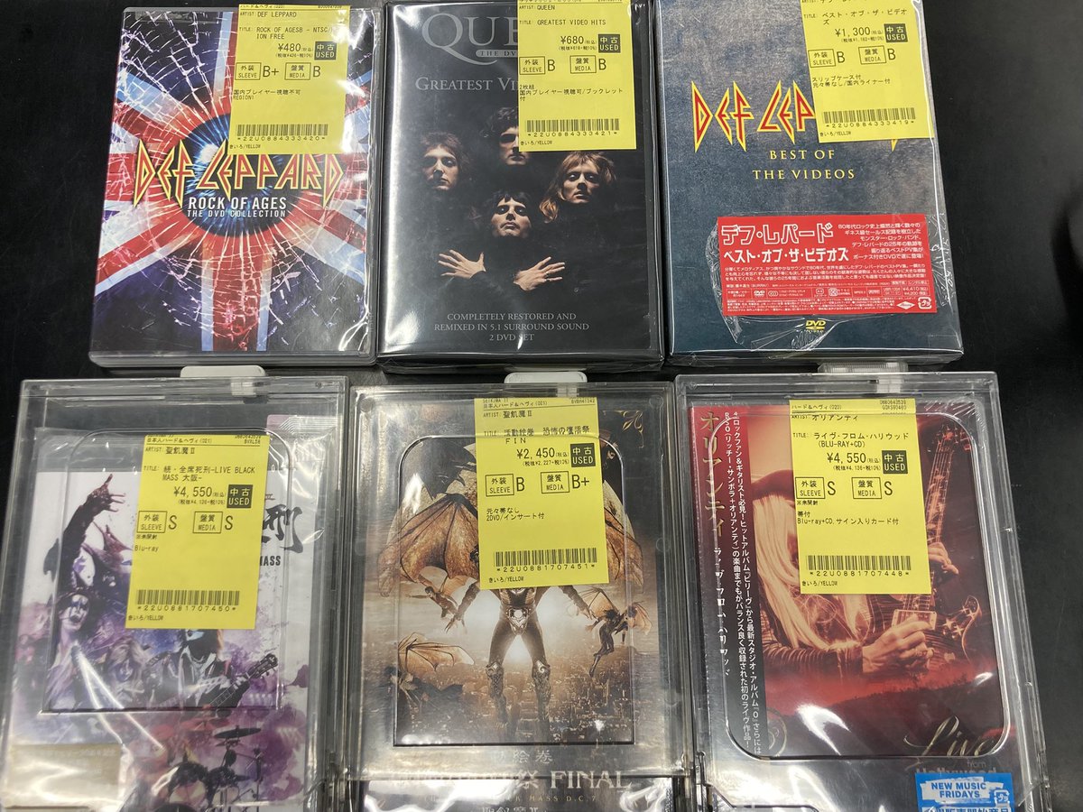 ☆中古DVD入荷☆ 聖飢魔Ⅱ、QUEEN、DEF LEPPARD、ORIANTHIなどの中古