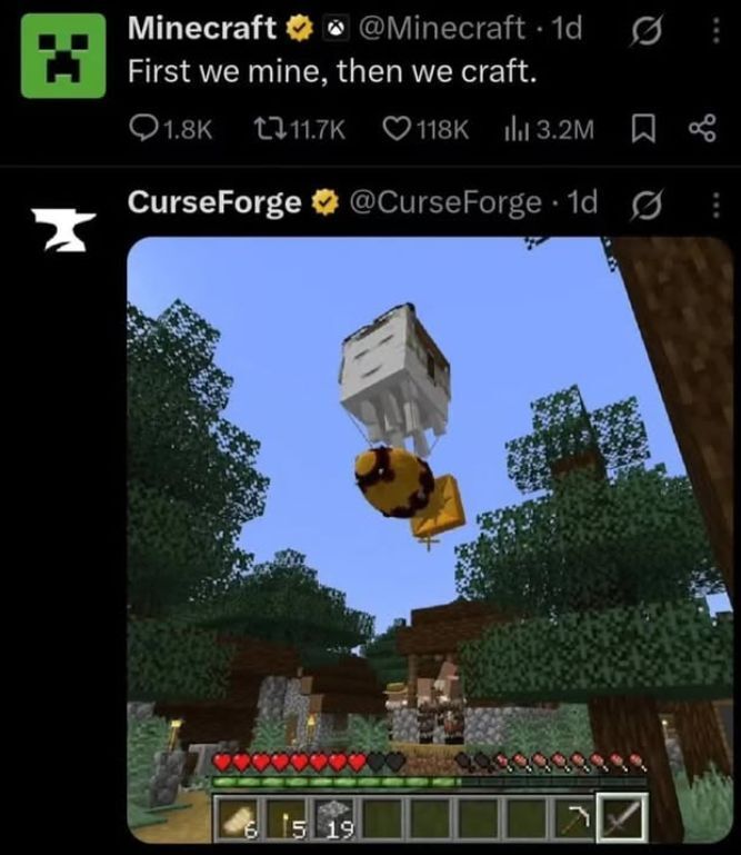 Enderman's tweet image. 