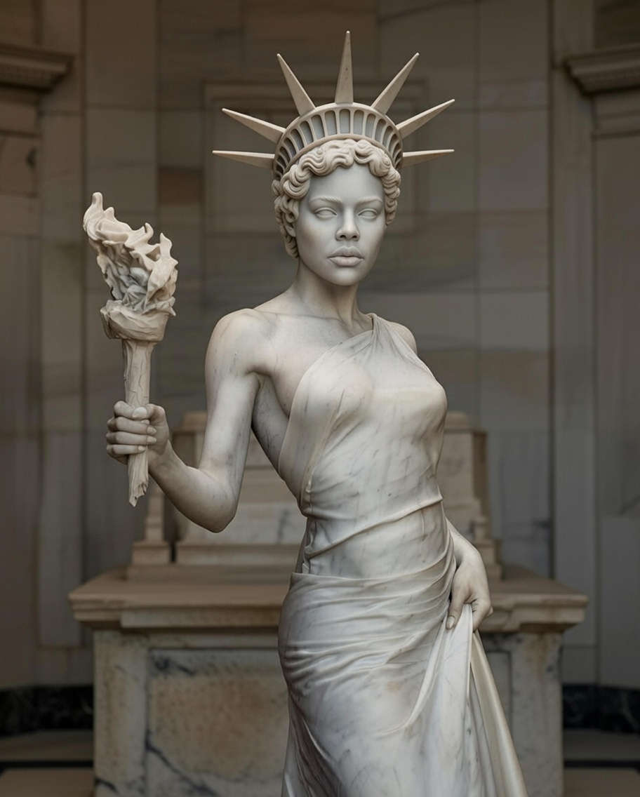 AWAXDEM's tweet image. .@TEYANATAYLOR 
I suggest we replace the Statue of Liberty