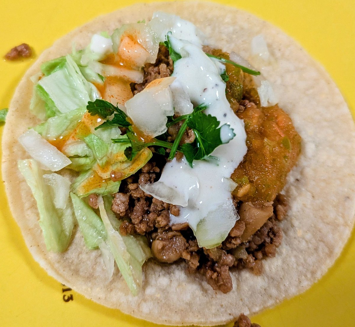 st84808333's tweet photo. この前作ったタコス🌮です😊ちゃんとトウモロコシの粉で作ったよ🌽タコス大好き https://t.co/mRccyGrNNX