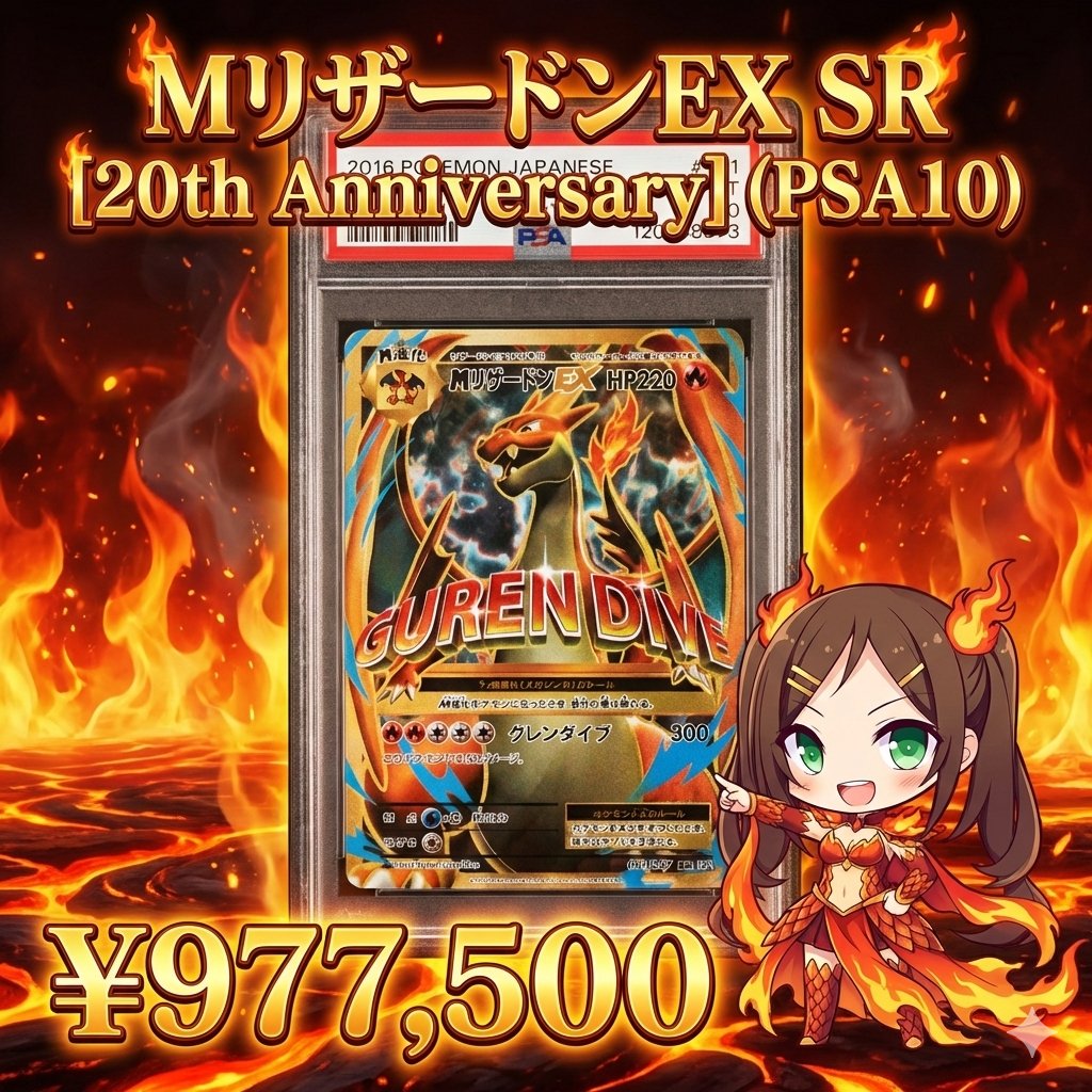 🔥頂点クラスの1枚🔥 【MリザードンEX SR［20th Anniversary］CP6 091
