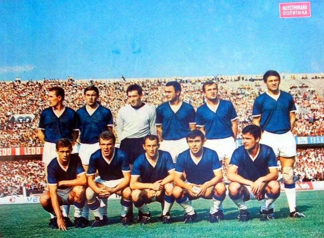 GNK Dinamo Zagreb 🇭🇷 1967.
Marijan Brncic, Filip Blaskovic, Zlatko Skoric, Mladen Ramljak, Rudolf Belin, Slaven Zambata.
Marijan Novak, Denijal Piric, Josip Gucmirtl, Zlatko Mesic, Krasnodar Rora.